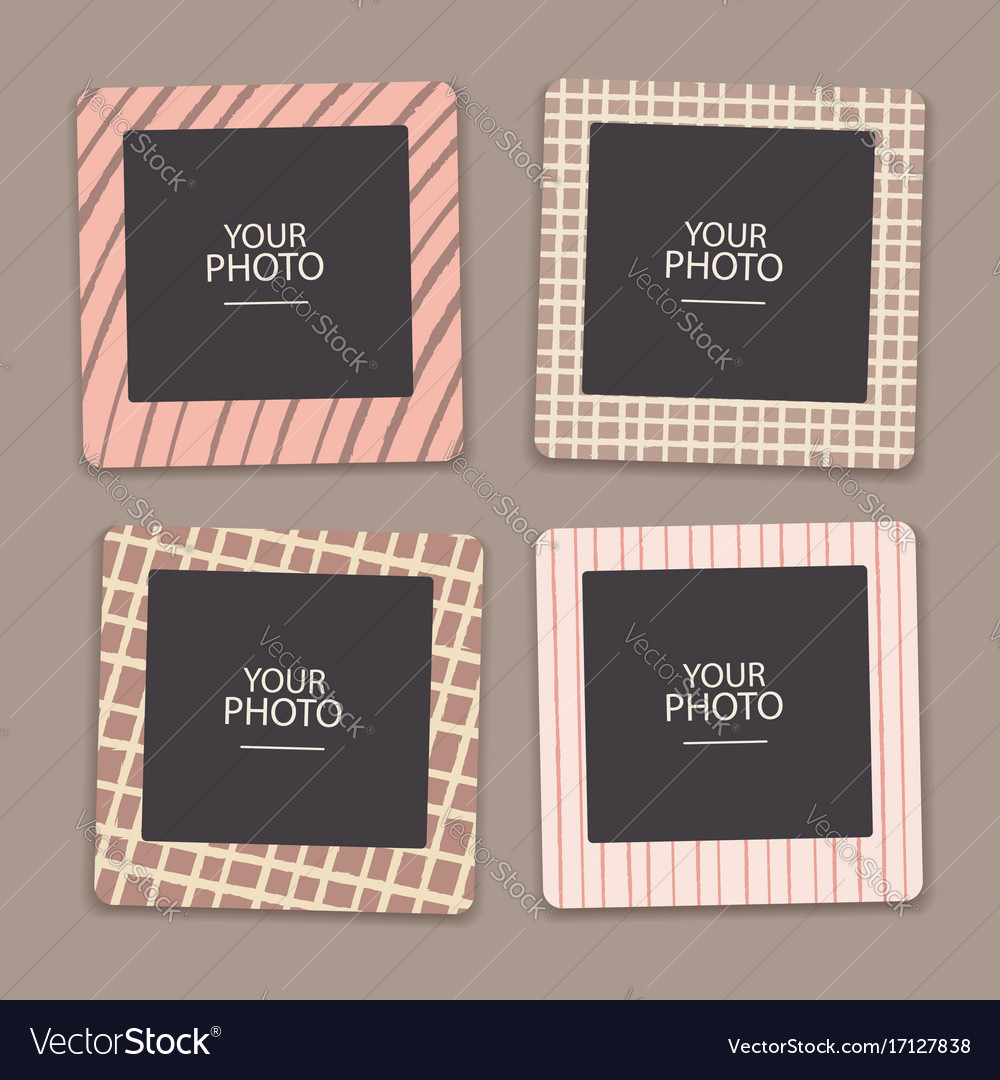 vintage photo frames collage scrapbook retro scrapbook picture frame template