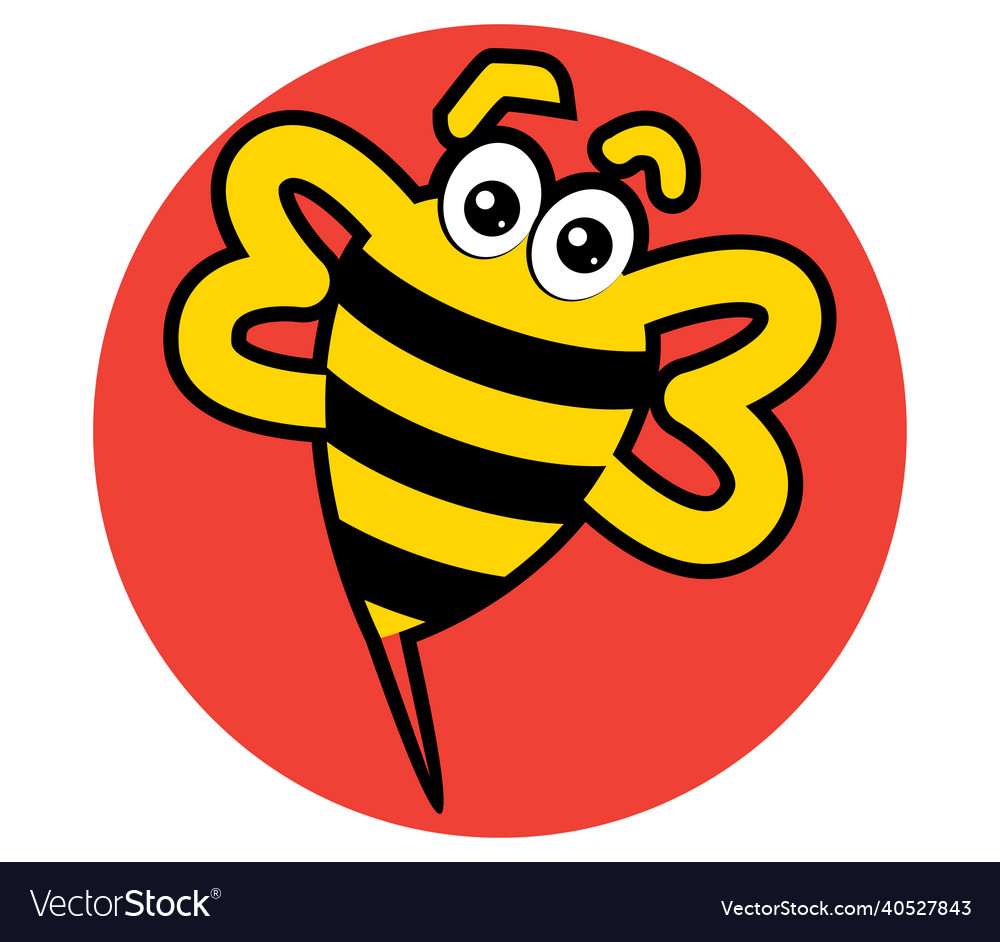 Abstract bee character