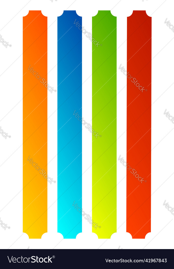 Banner button bar shapes with blank empty space
