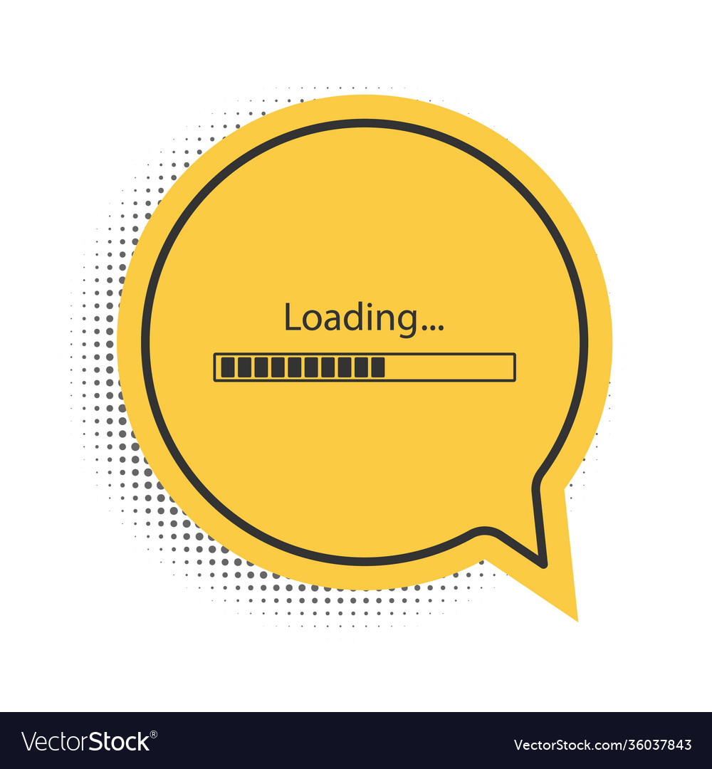 Black loading icon isolated on white background vector image Black loading icon isolated on white background