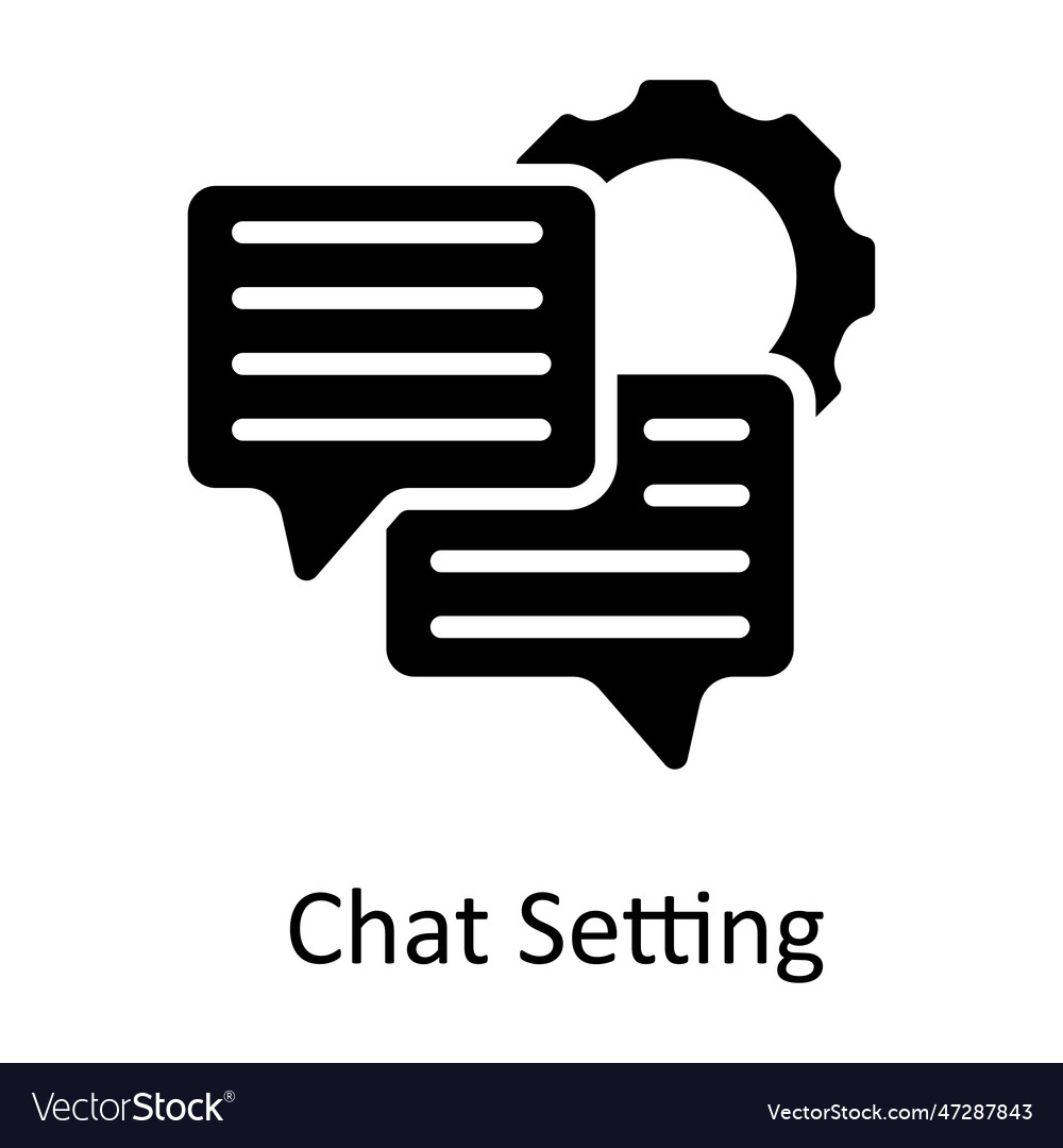 Chat setting solid icon design