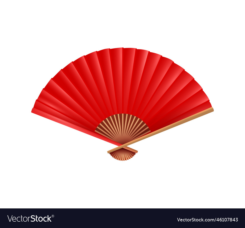 Chinese hand fan composition Royalty Free Vector Image