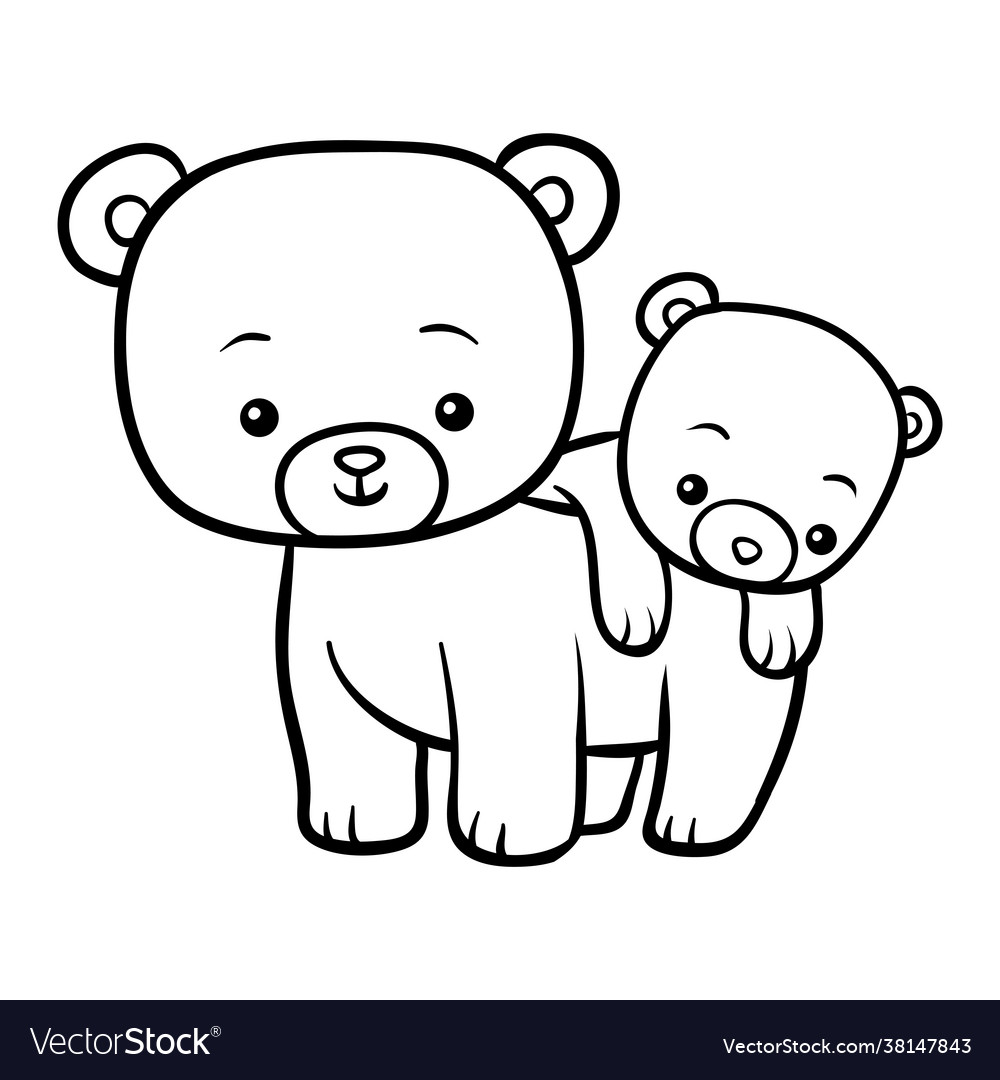 Coloring book two bears