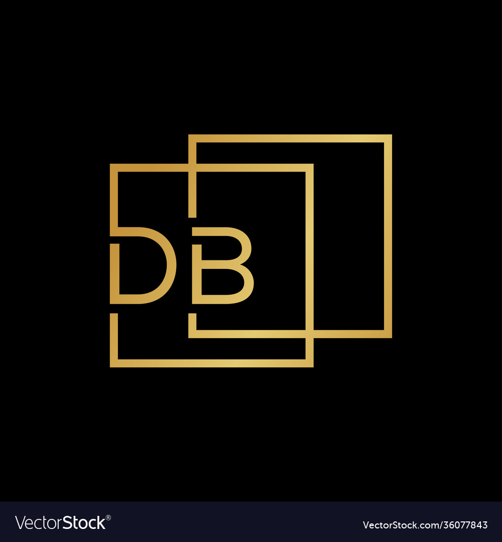 Creative initial letter db square logo design