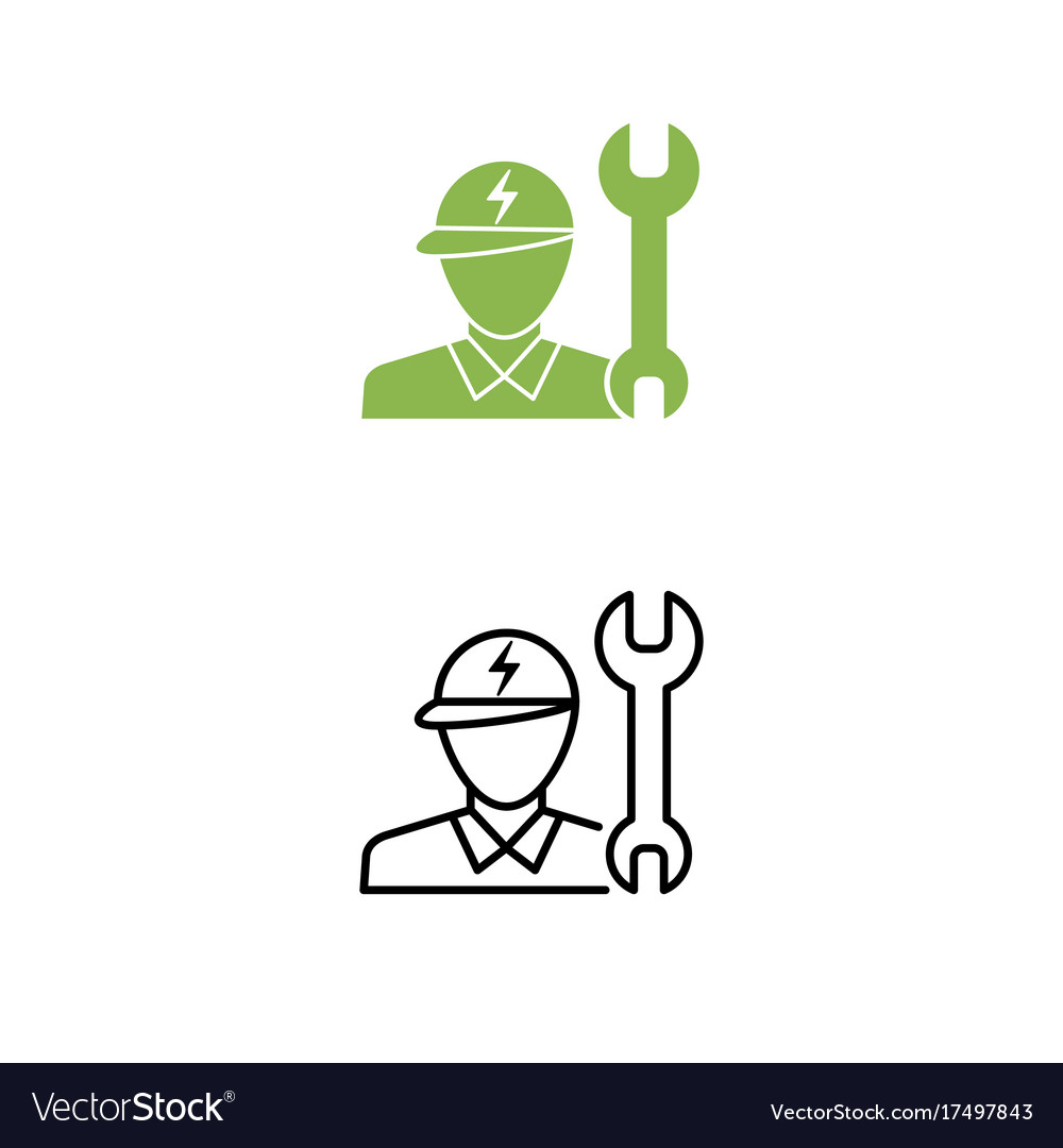 Electric Car Technician Support Icon Technician Vector Image electric-car-technician-support-icon-technician-vector-image