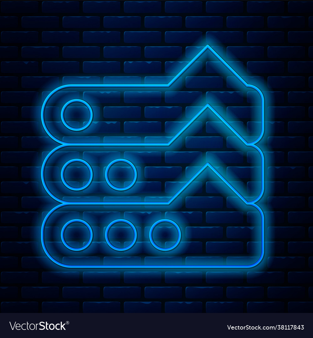 Glowing neon line graph schedule chart diagram Vector Image