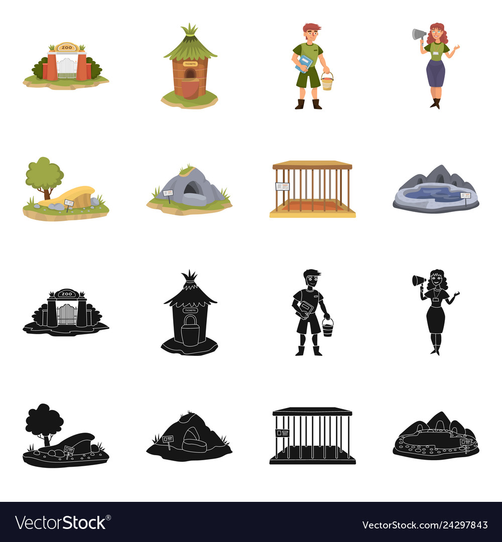 Isolated object of nature and fun icon collection vector image Isolated object of nature and fun icon collection