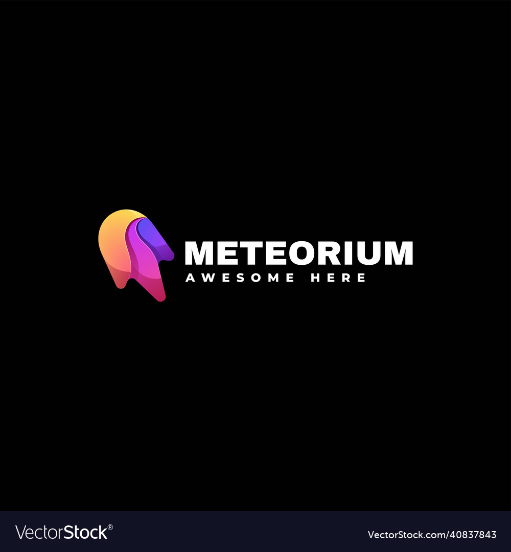 Logo meteor gradient colorful style