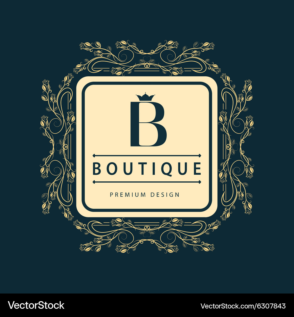 Monogram design elements graceful template Vector Image