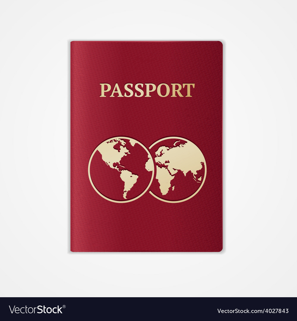 Passport flat design Royalty Free Vector Image