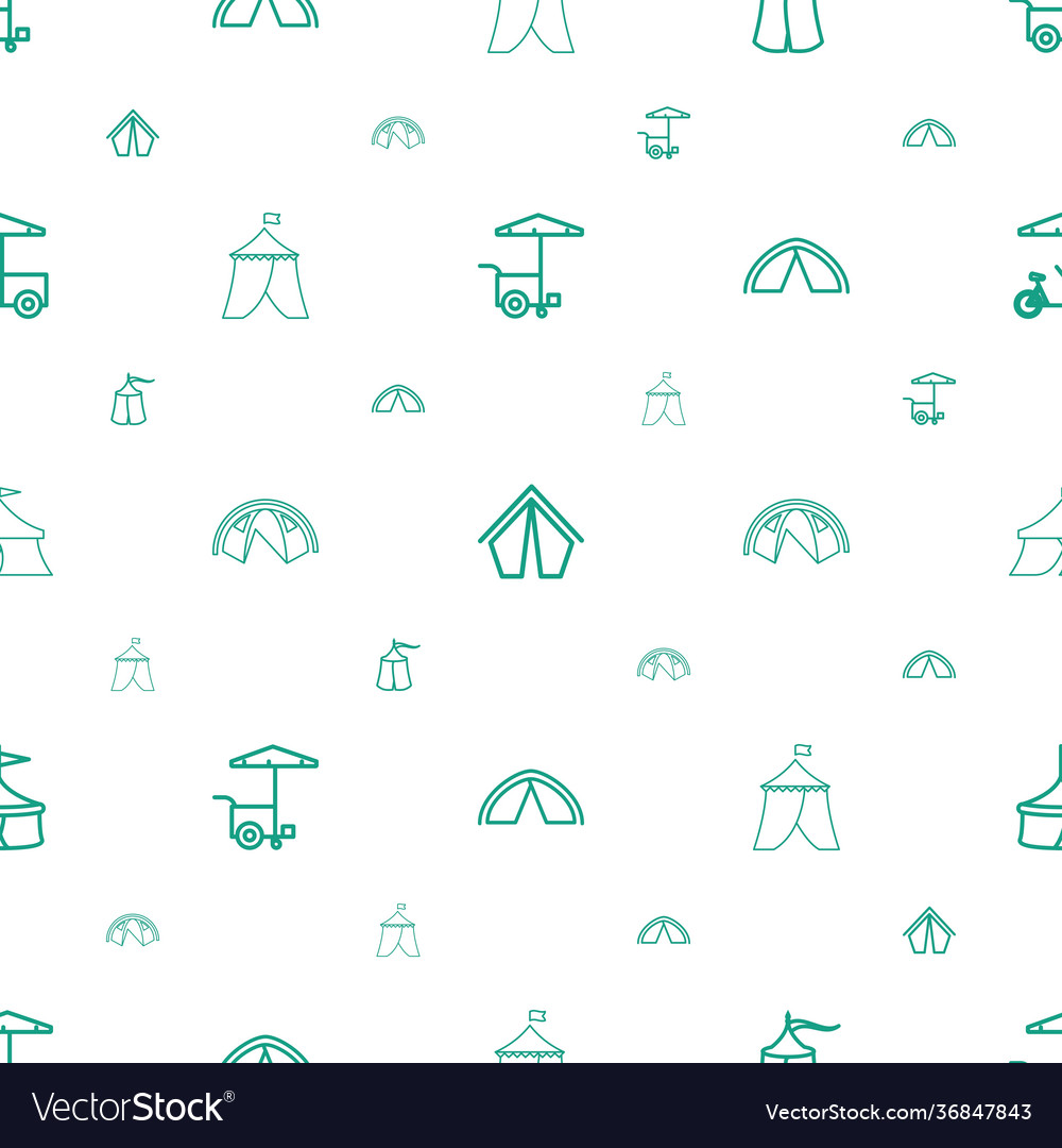 Tent icons pattern seamless white background