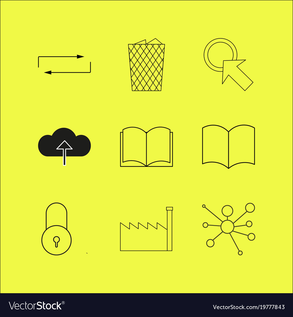 Web linear icon set simple outline icons