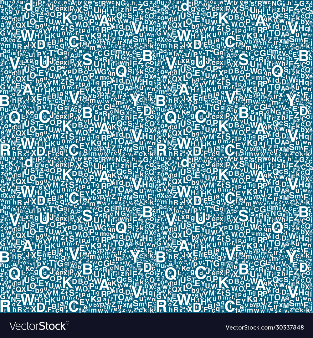 A pattern letters different sizes