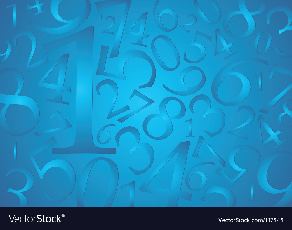 Abstract Blue Numeric Background