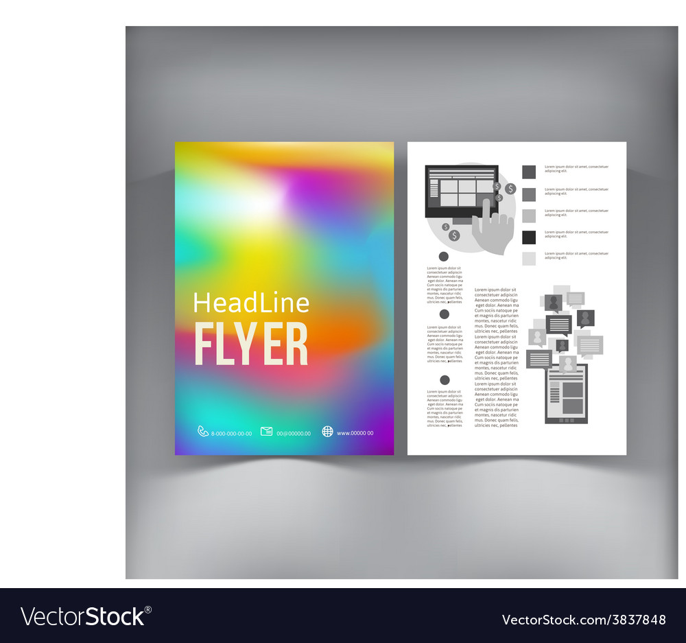 Abstract brochure flyer design template