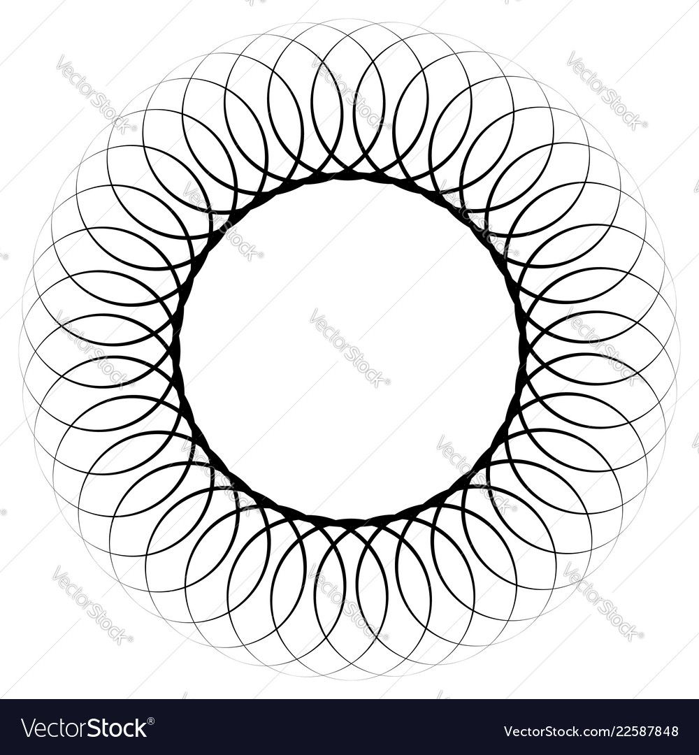 Abstract circular spiral element isolated vector image Abstract circular spiral element isolated
