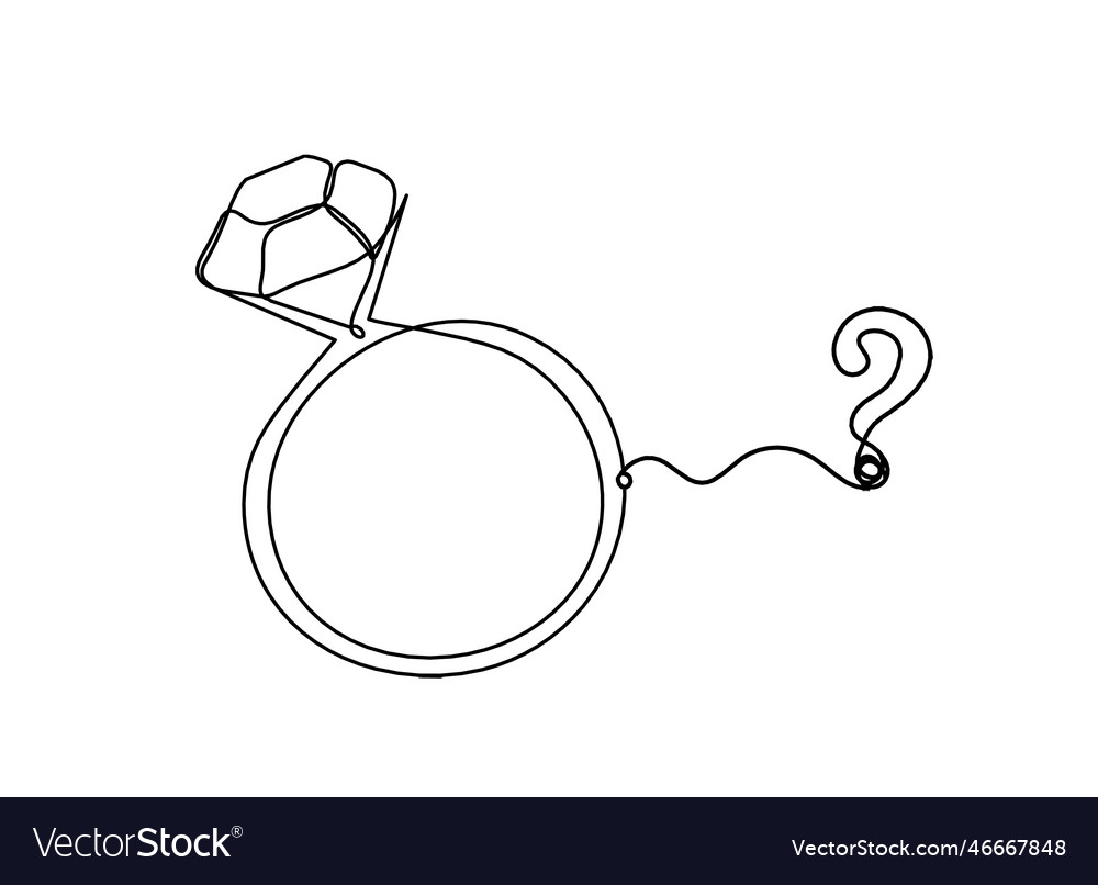 Abstract crystal with question mark as continuous