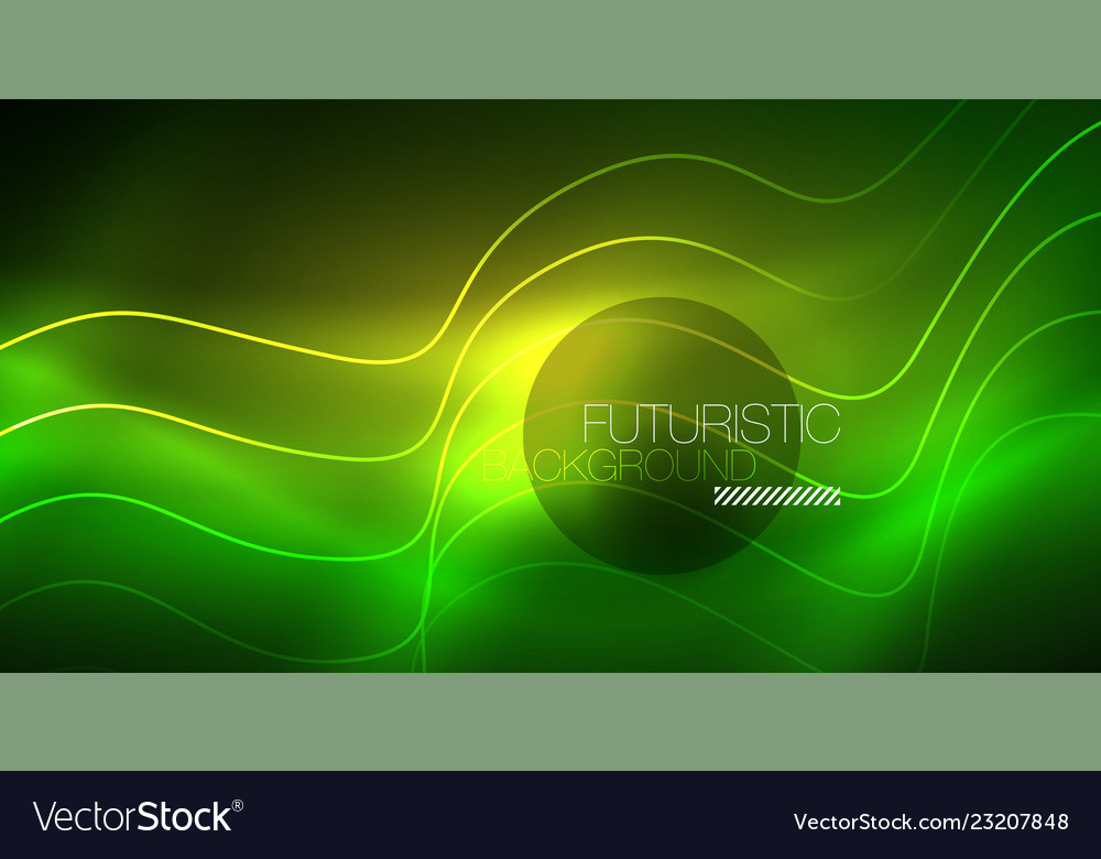 Abstract shiny glowinng color wave design element