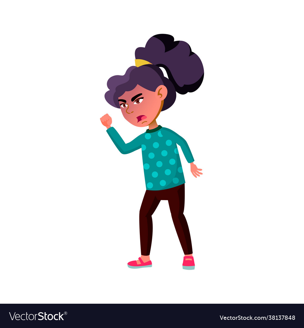 Angry chinese girl screaming at brother on yard Vector Image