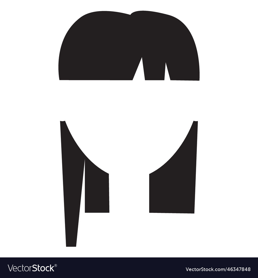 Bangs hair silhouette Vector Image Bangs hair silhouette