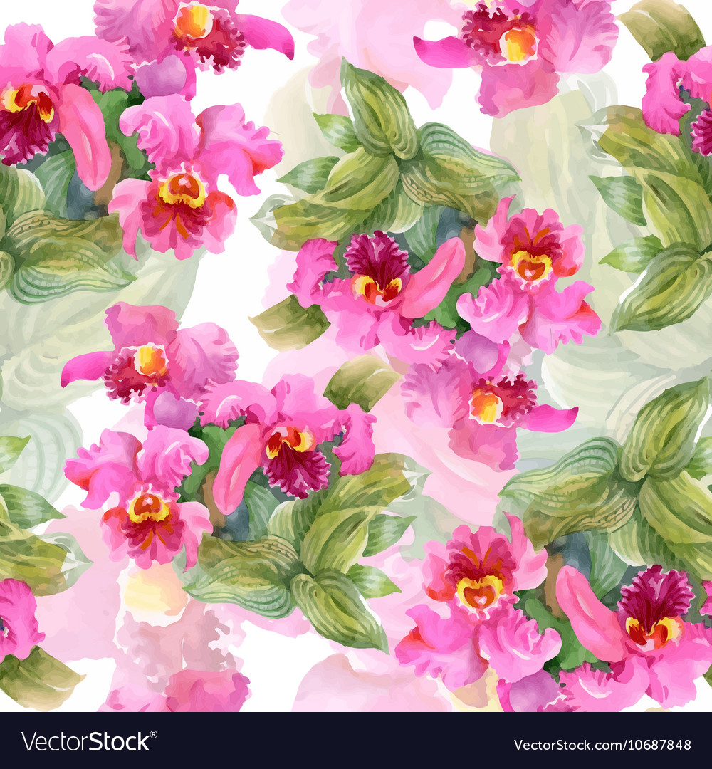 Beautiful watercolor summer garden blooming
