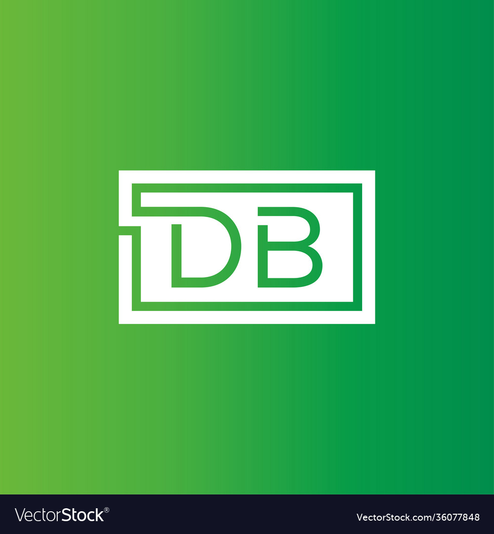 Creative initial letter db square logo design