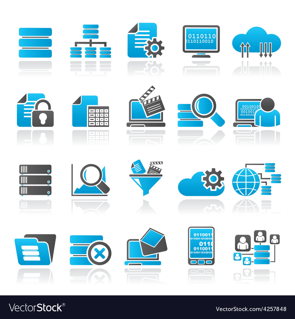 Data and analytics icons