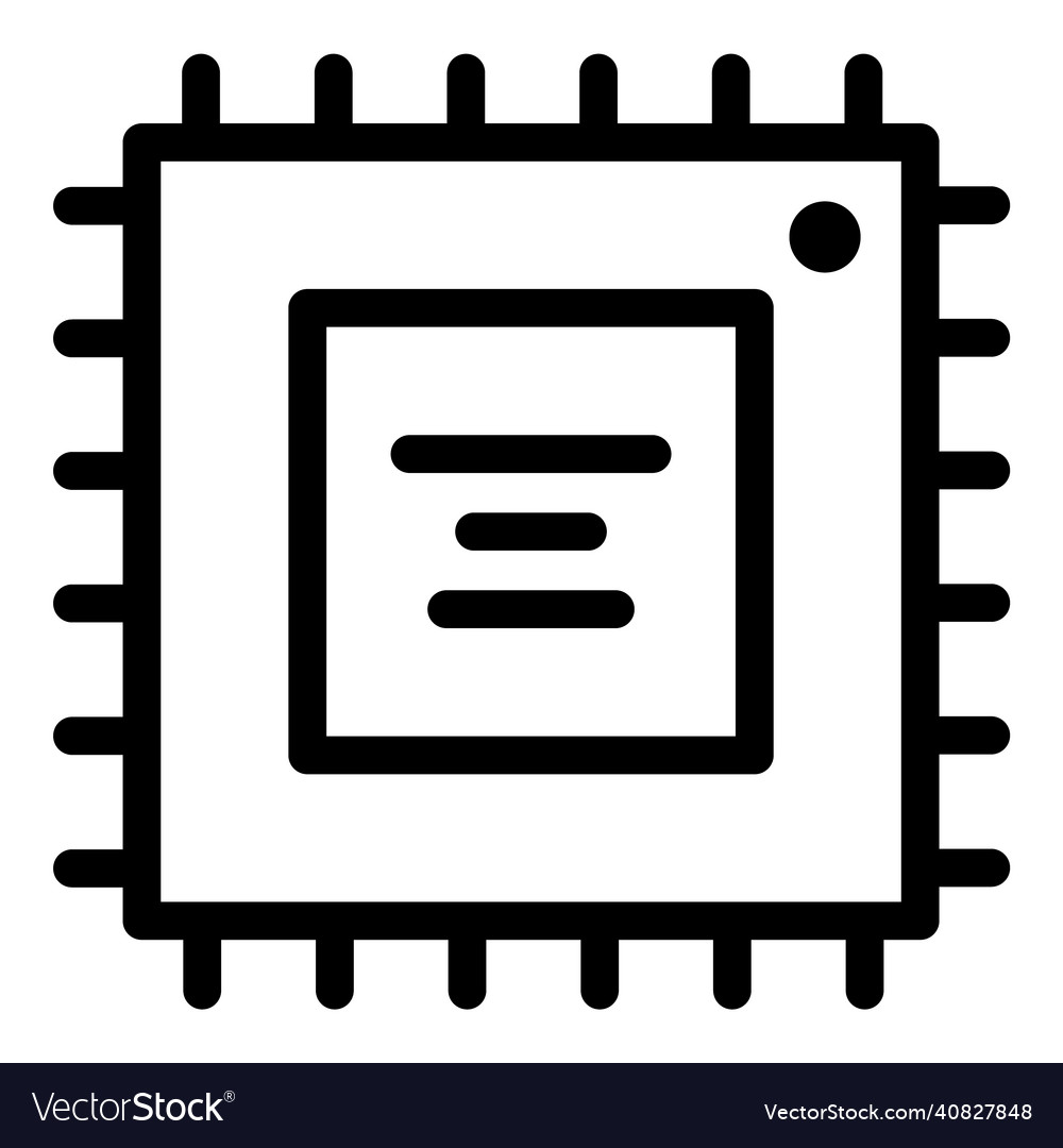 Electronic circuit processor flat icon isolated Vector Image Electronic circuit processor flat icon isolated