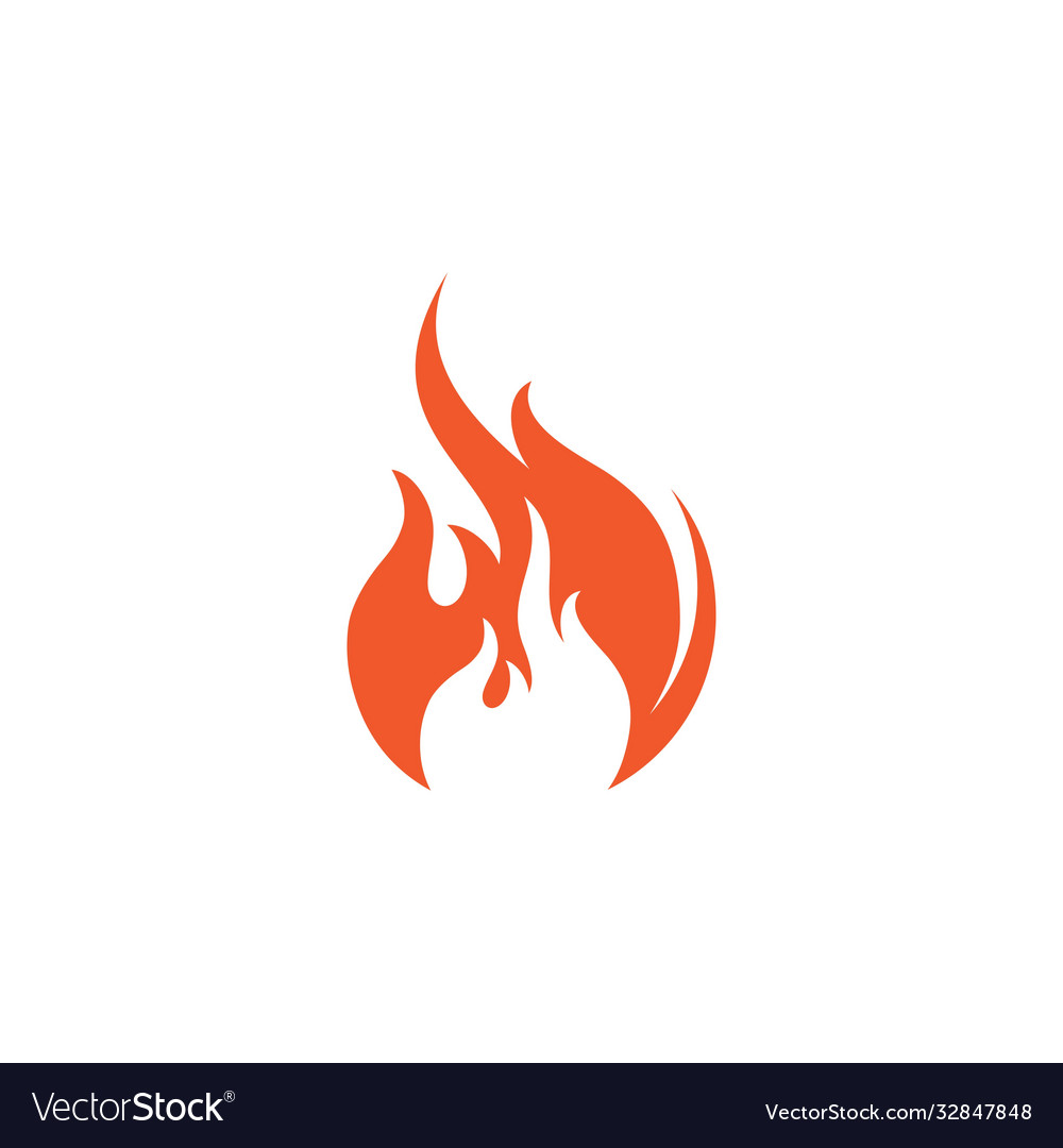 Flame icon fire design Royalty Free Vector Image