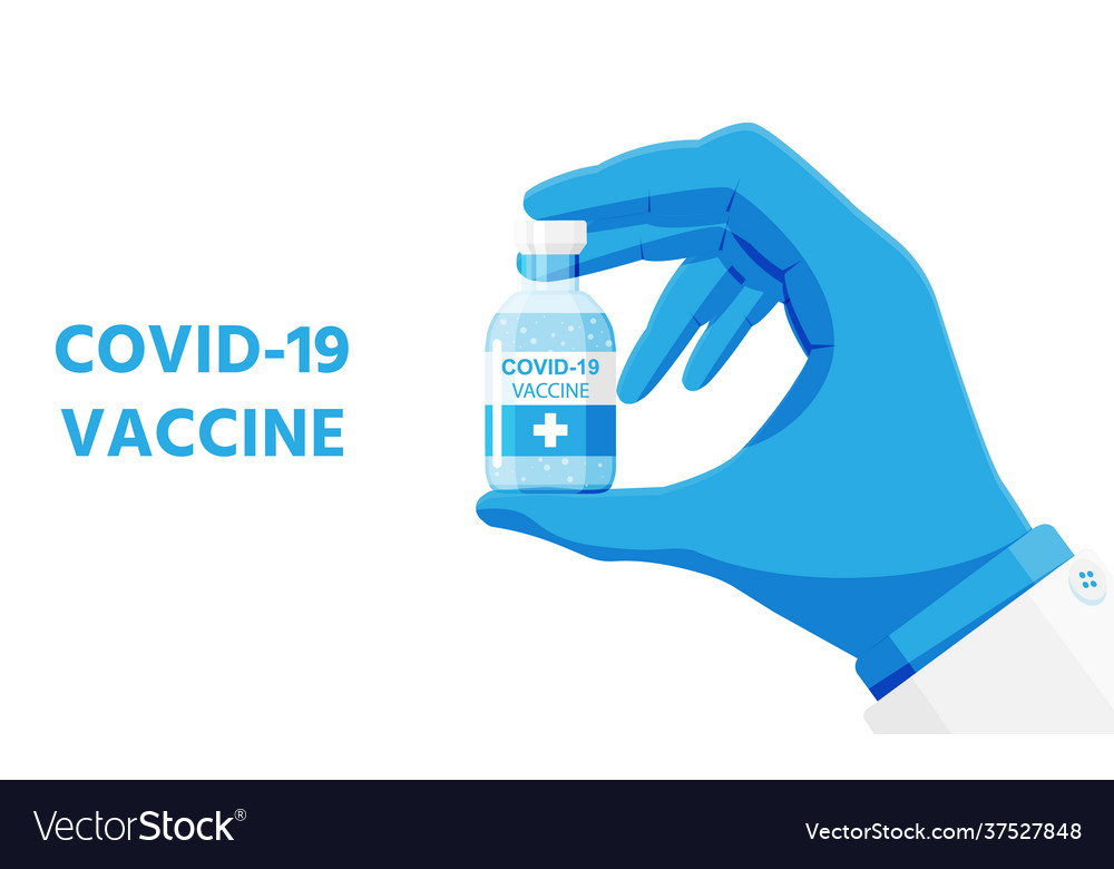 Hand Holding Vaccine Bottle