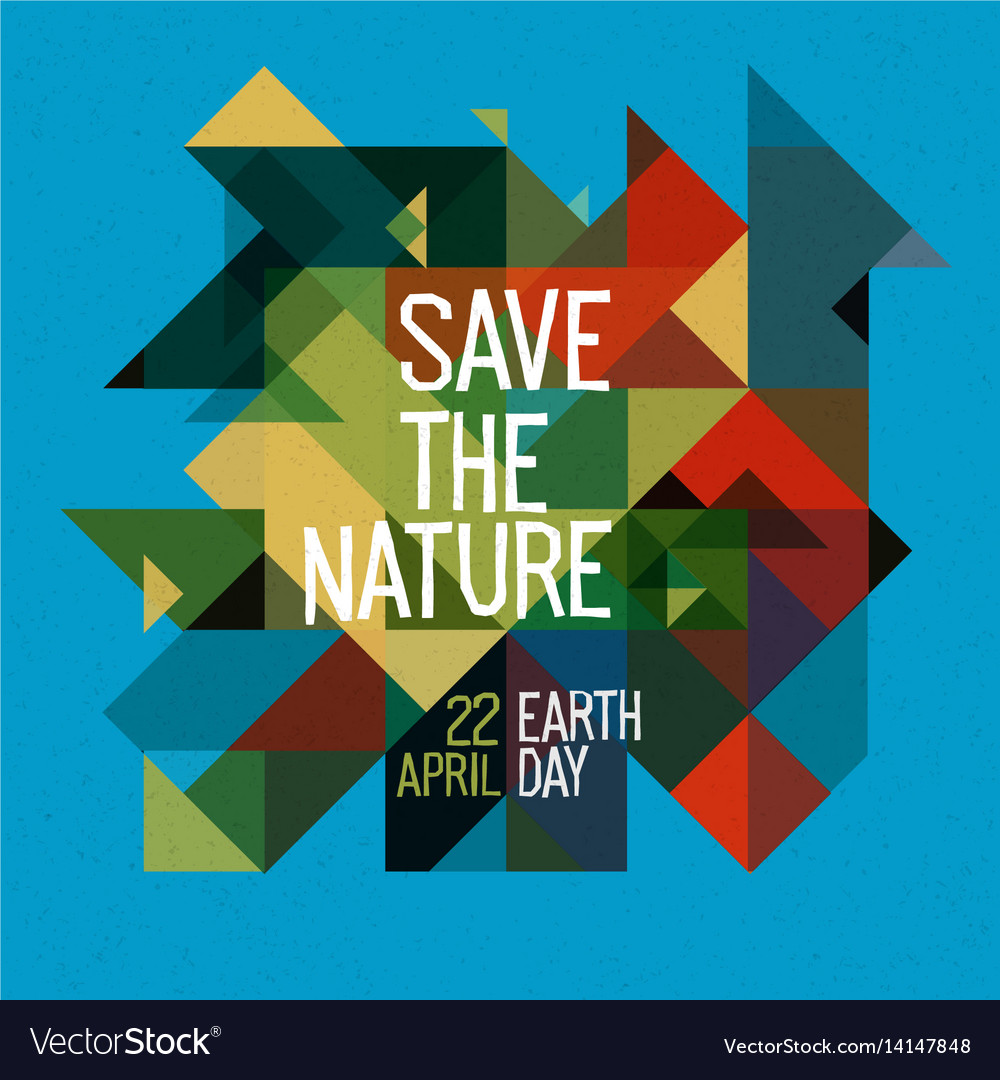 Happy earth day poster 22 april colorful