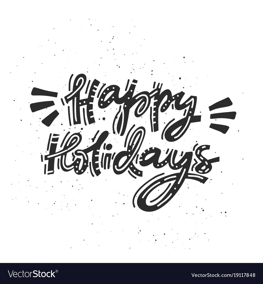 Happy holidays lettering