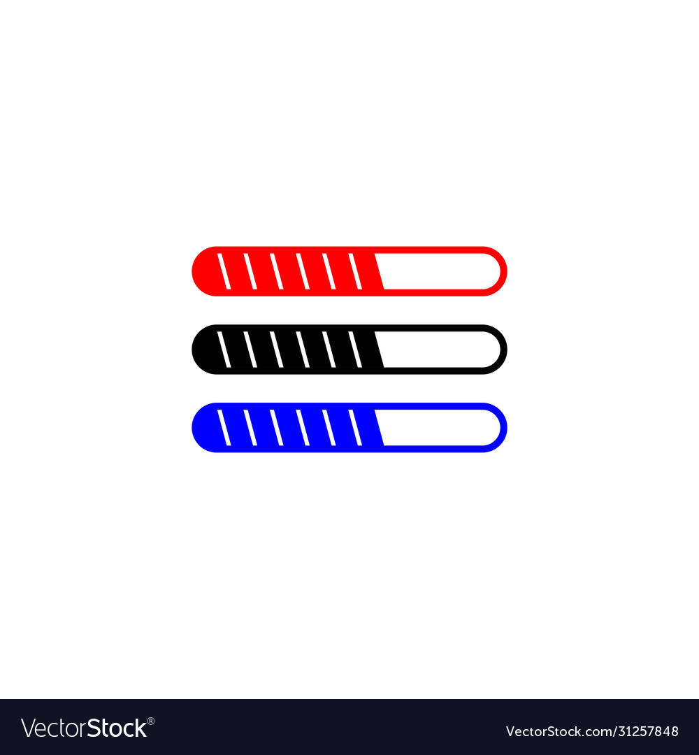 Loading process logo set icon vector image Loading process logo set icon