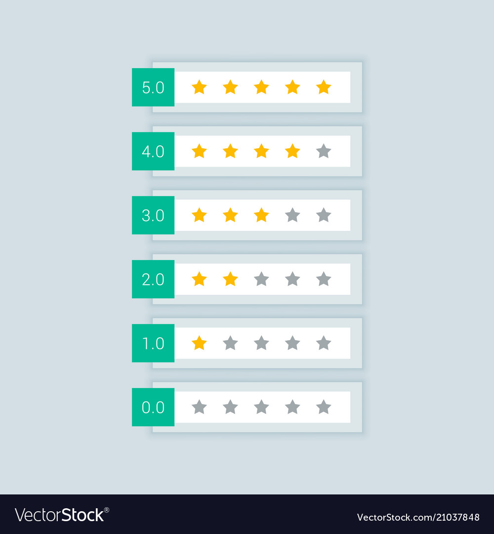 Minimal Star Rating Icons - Set