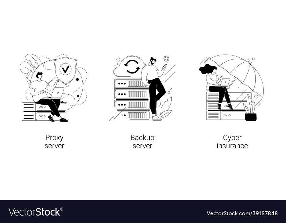 Online data access and security abstract concept vector image Online data access and security abstract concept
