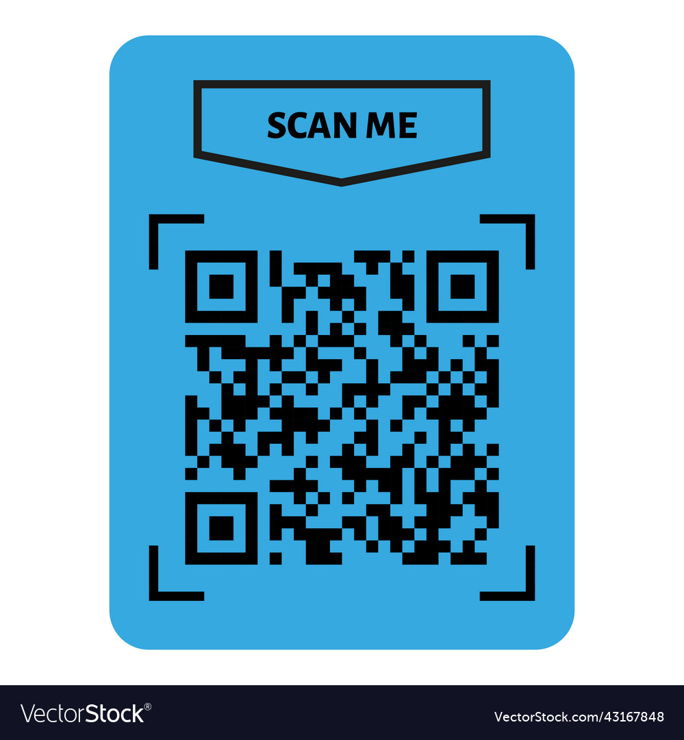 Scannen Sie mich qr Code Design für Zahlungstext vector image Scannen Sie mich qr Code Design für Zahlungstext