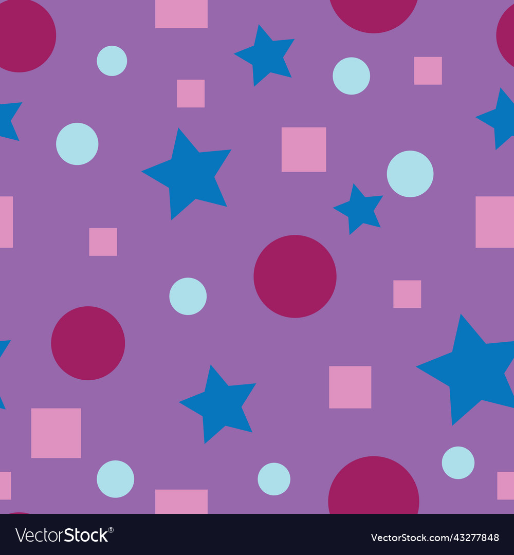 Seamless colorful shapes pattern design Vector Image Seamless colorful shapes pattern design