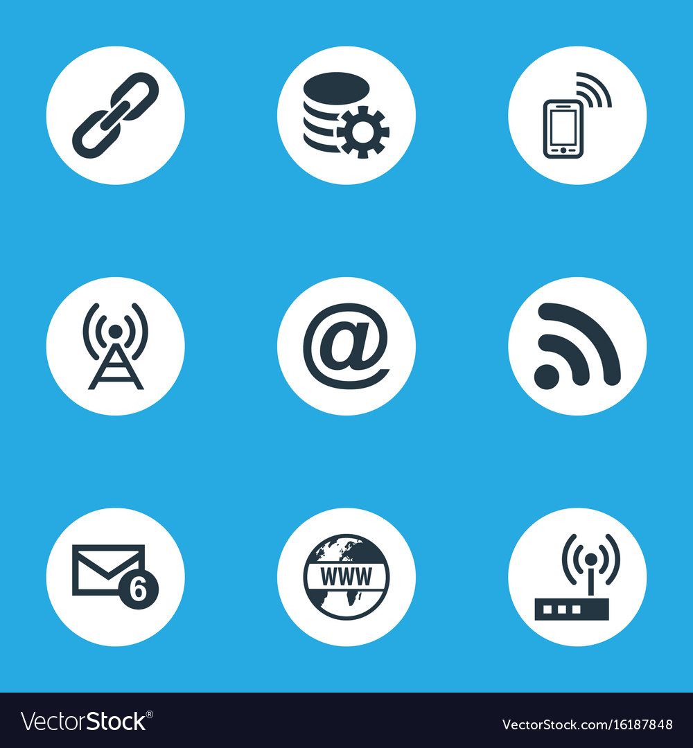 Set of simple web icons