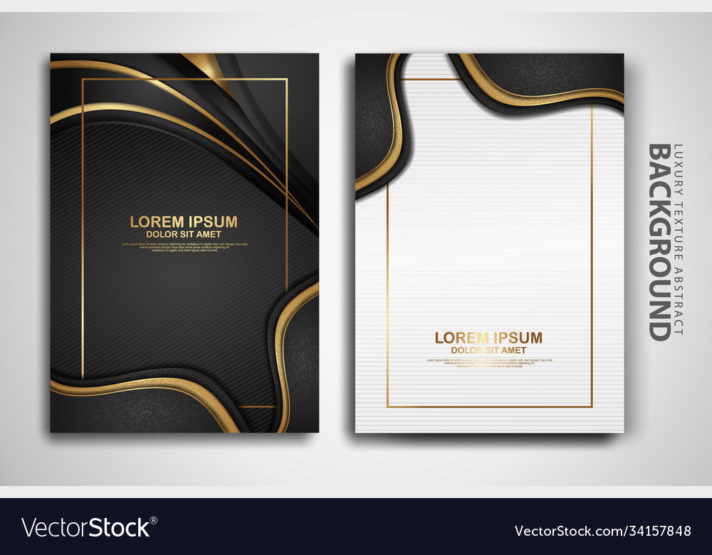 Two Set Cover Design Template With Luxury Vector Image