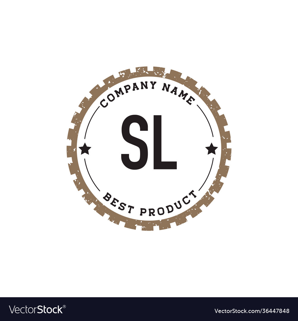 Vintage Gear Letter SL Logo