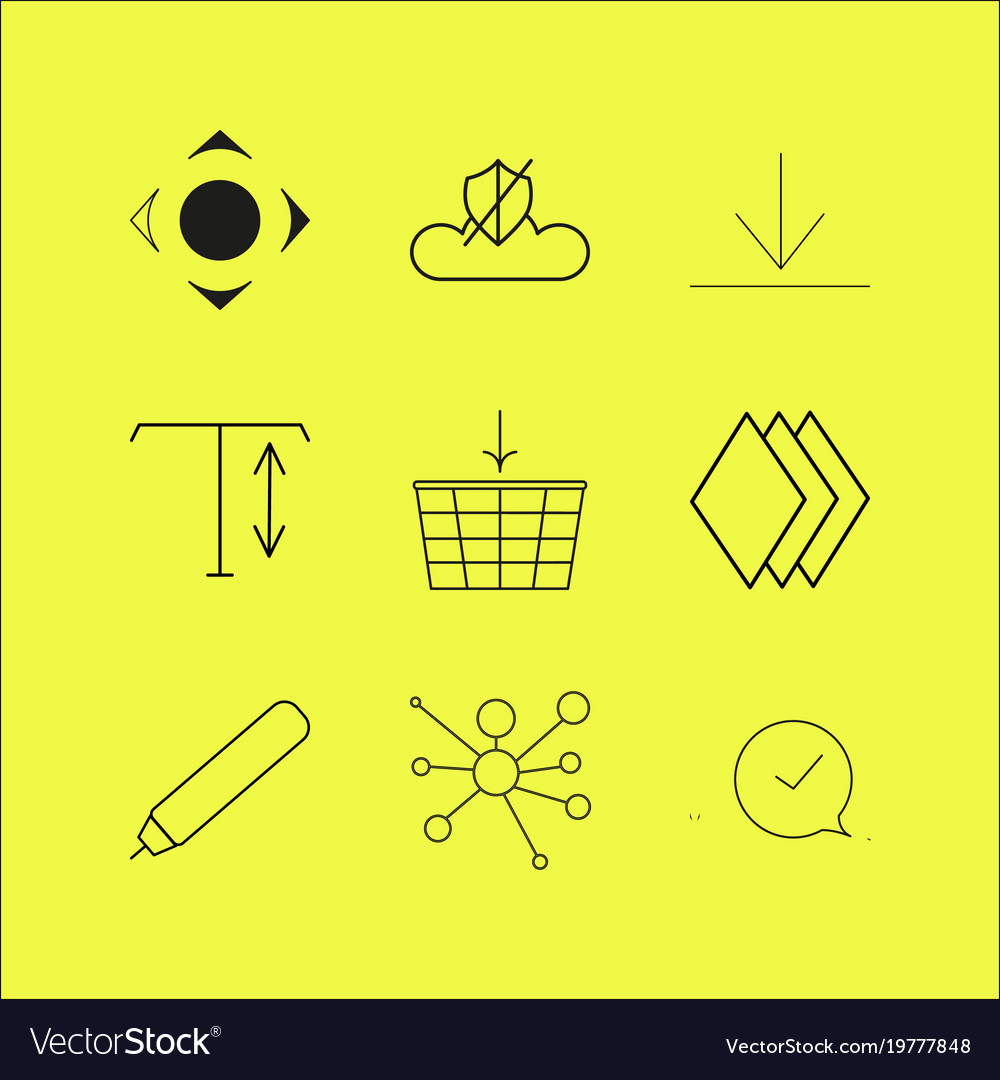 Web linear icon set simple outline icons