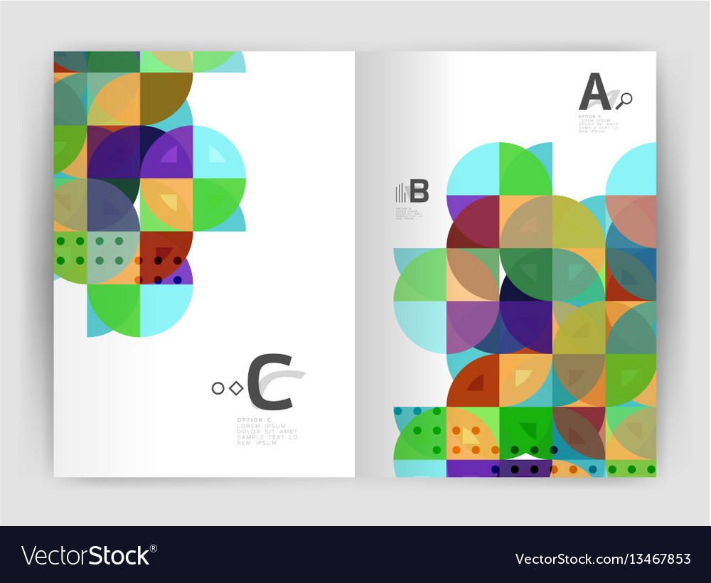Abstract background with color triangles annual