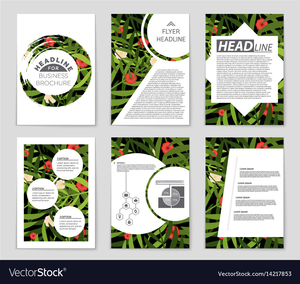 Abstract layout background set for art