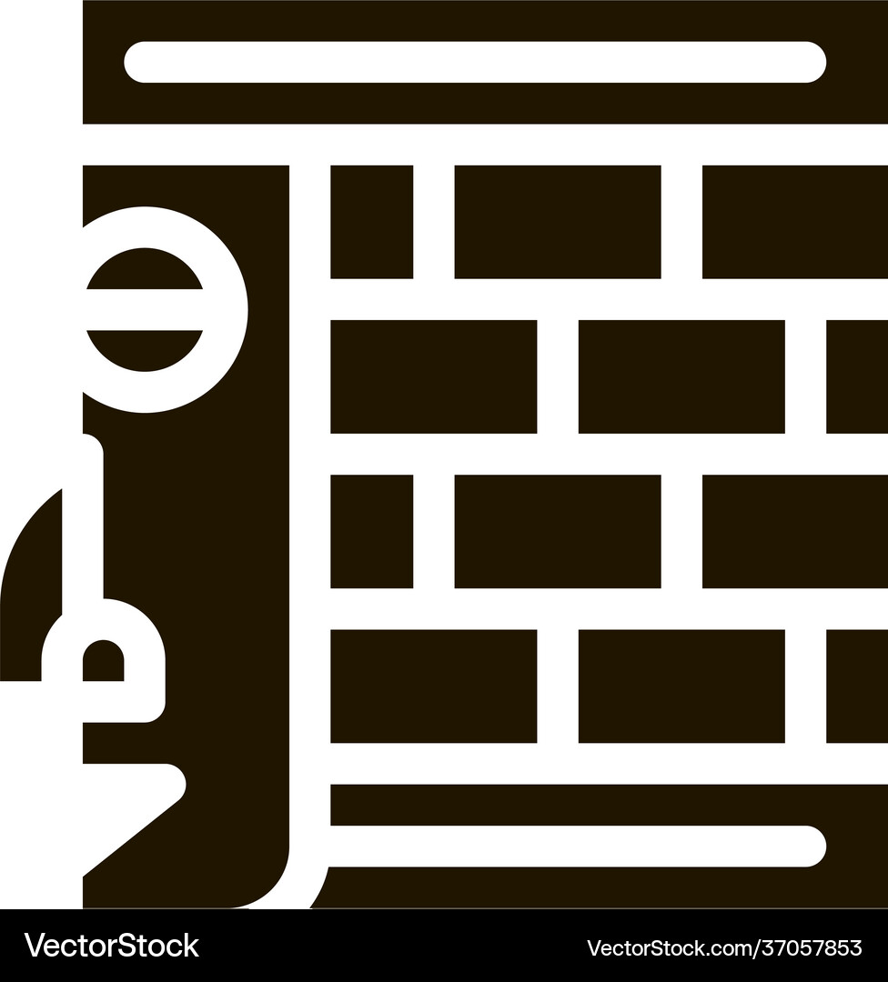 Architectural element glyph Royalty Free Vector Image
