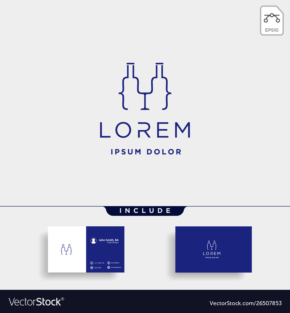 Beer code logo design bar coding simple line