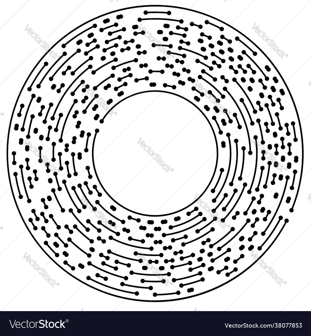 Circular radial lines with nodes points Vector Image Circular radial lines with nodes points