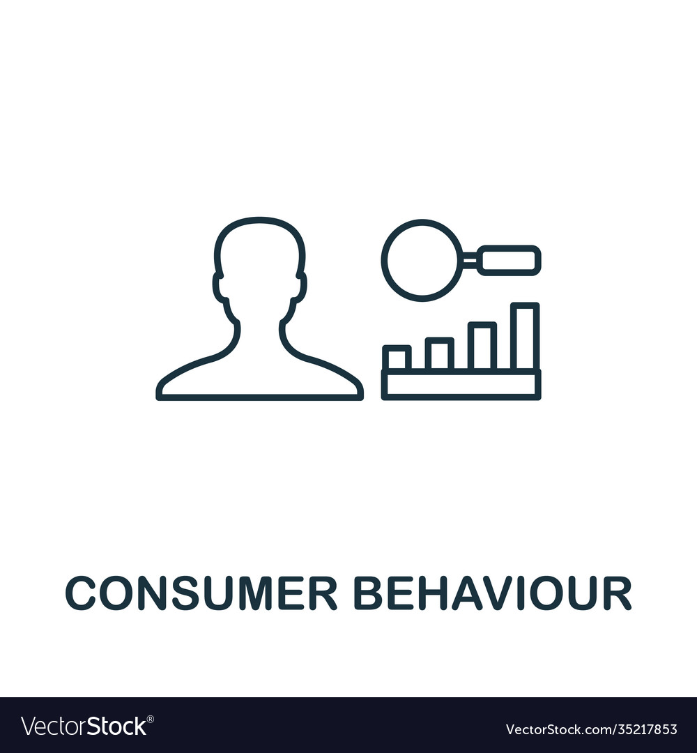 Consumer behaviour icon line style element from