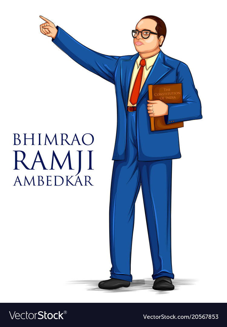 Dr bhimrao ramji ambedkar with constitution Vector Image