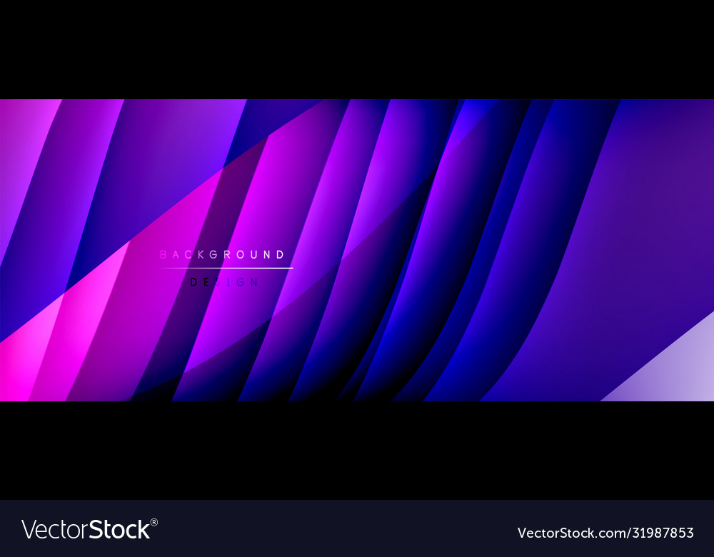 Fluid gradient waves with shadow lines and glowing