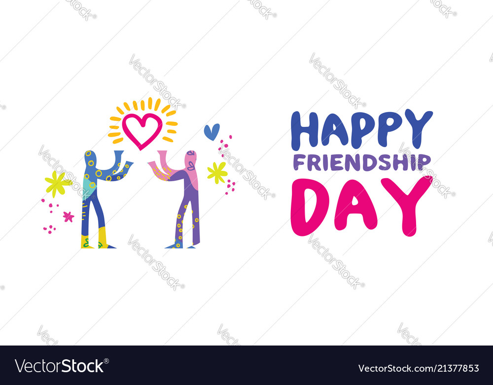Happy Friendship Day Friend Love Concept Banner Vector Image